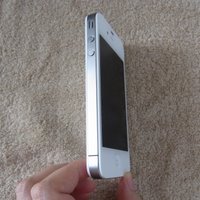 iPhone4　ホワイトの左側面の写真