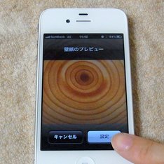 iPhoneの設定アイコンの中の壁紙ボタン